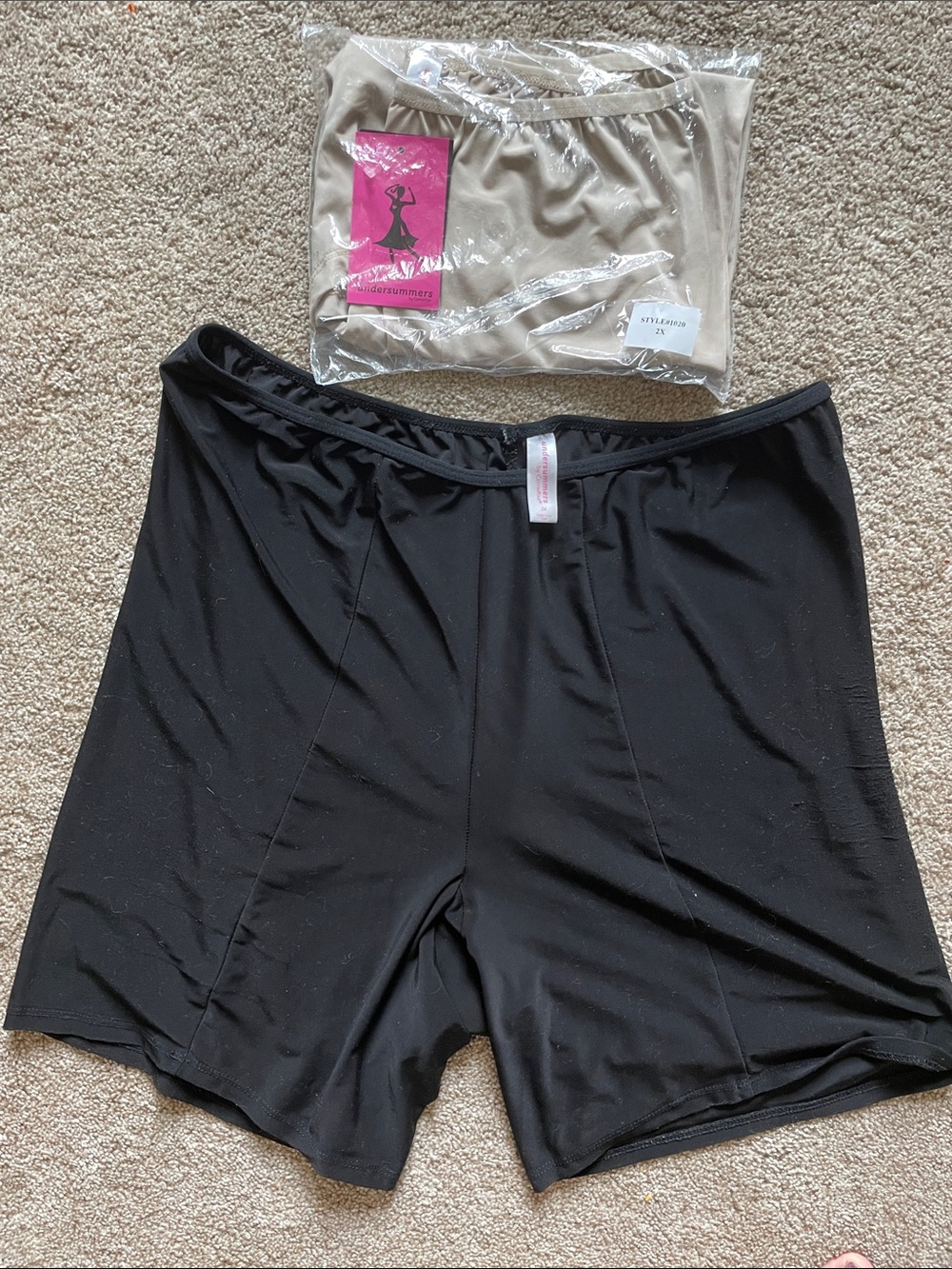 Classic Shortlette Rash Guard in Beige & Black - Breathable Slip Shorts